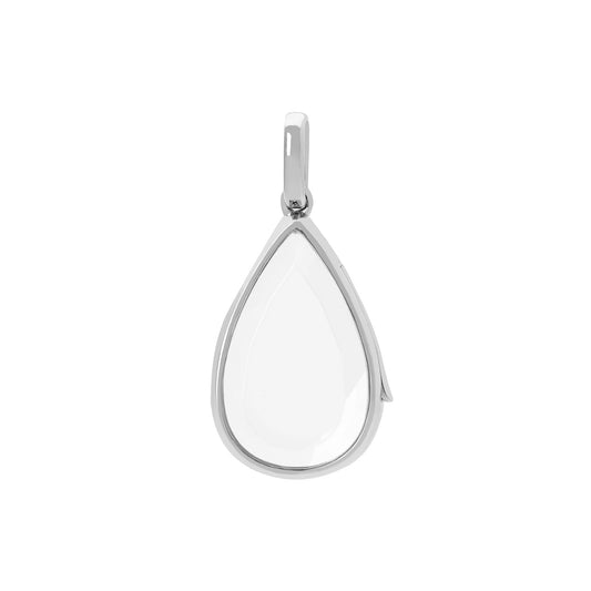 Lacrima Teardrop Locket - White Gold - Main Img