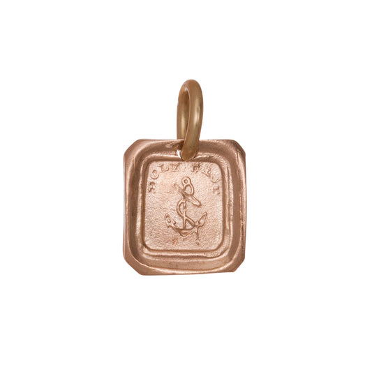 Hold Fast Intaglio Pendant - Rose Gold - Main Img