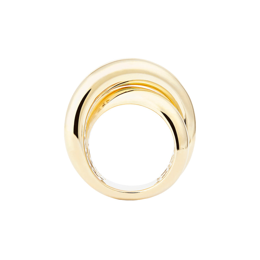 Engelbert Big Infinity Loop Ring - Yellow Gold - Rings - Broken English Jewelry side view