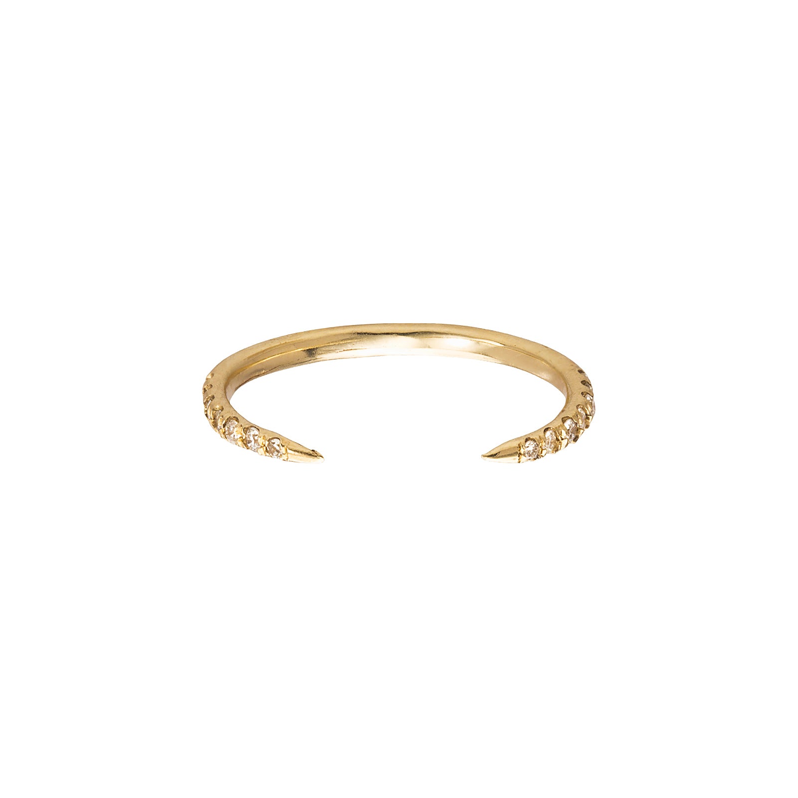 WWAKE Micropave Open Slice Ring - Diamond - Rings - Broken English Jewelry