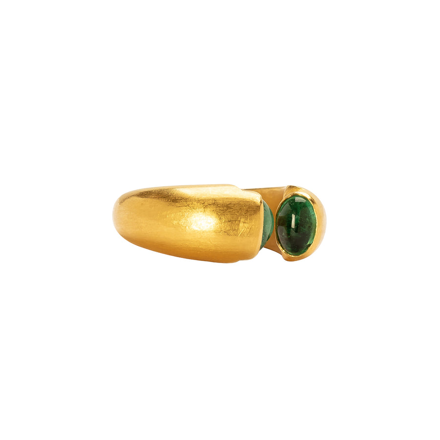 Munnu The Gem Palace Open Emerald Ring - Rings - Broken English Jewelry