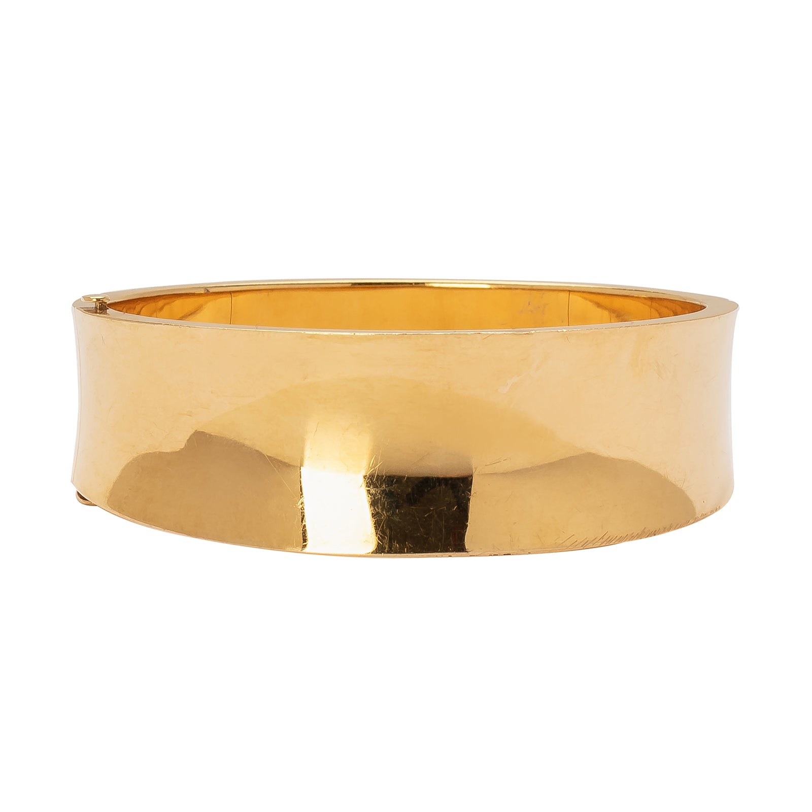 Antique & Vintage Jewelry Concave Cuff Bangle - Bracelets - Broken English Jewelry