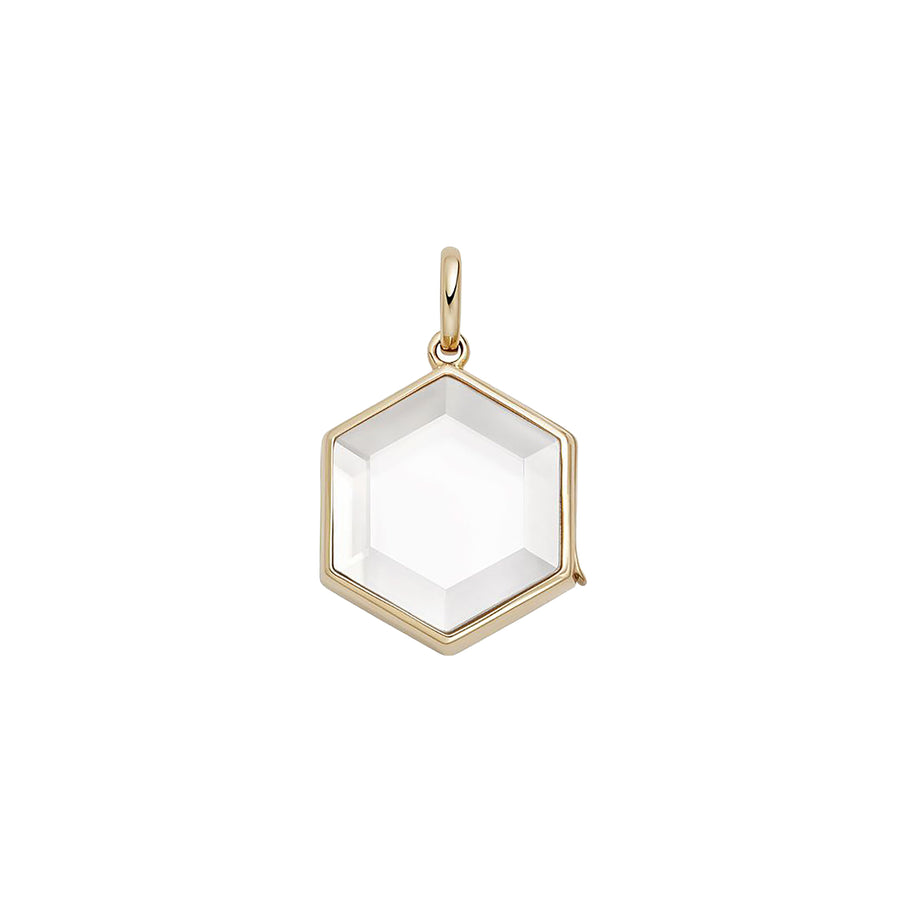 Loquet Hexagon Locket - Yellow Gold - Charms & Pendants - Broken English Jewelry