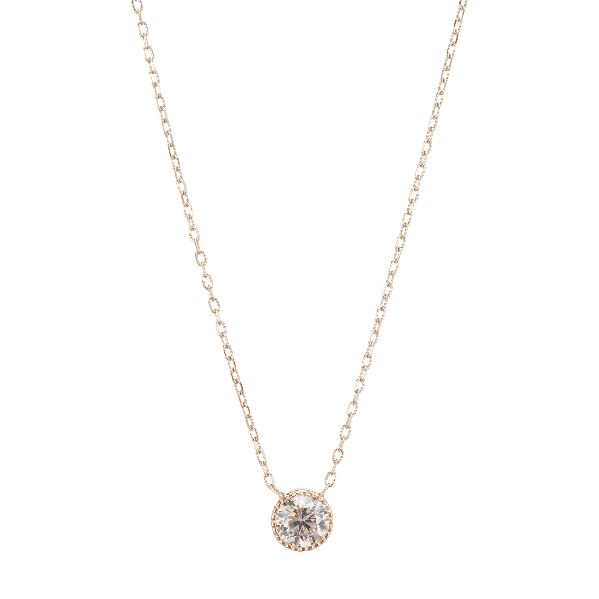 Jennie Kwon Champagne Diamond Magic Eye Necklace - Broken English Jewelry