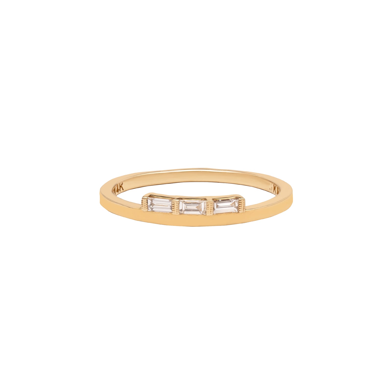 Baguette Float Ring - Gold