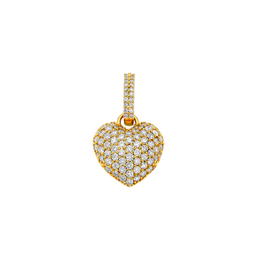 Puffy Heart Pendant - Diamond - Main Img