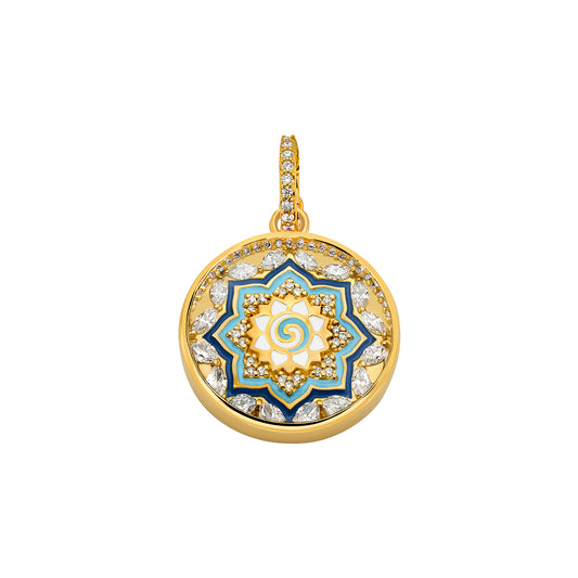 Mandala Pendant - Sky Blue - Main Img