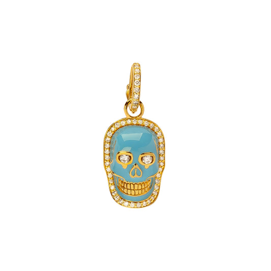 Baby Skull Pendant - Sky Blue - Main Img