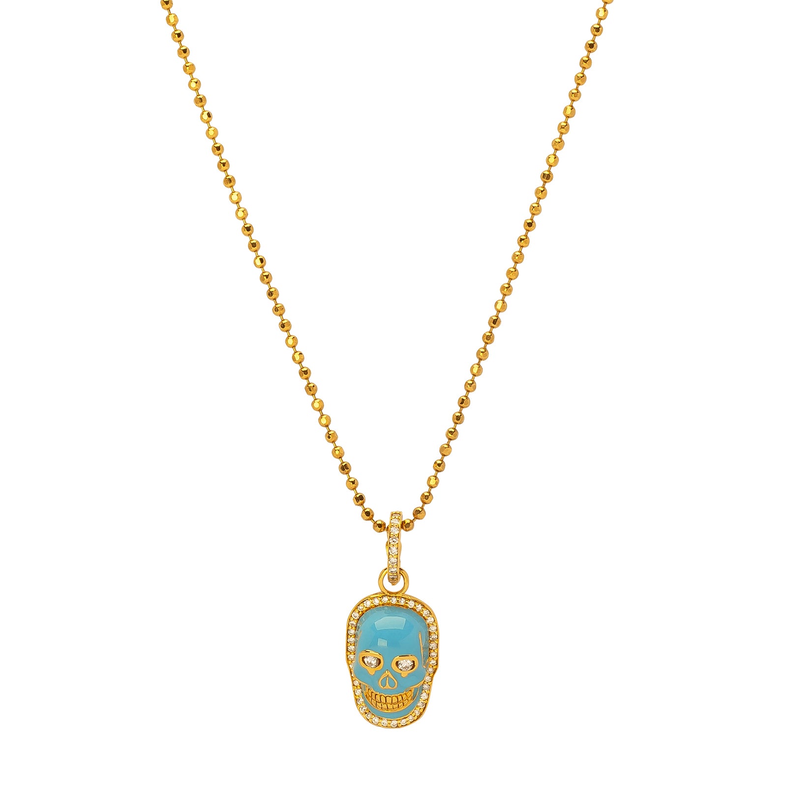 Buddha Mama Baby Skull Pendant Sky Blue Charms Pendants