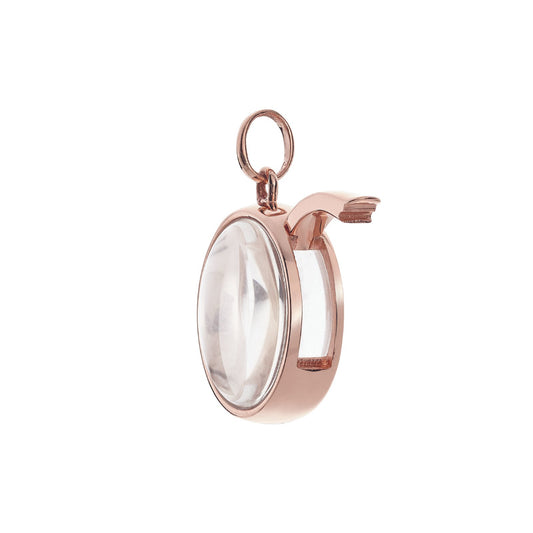 Medium Round Locket - Rose Gold