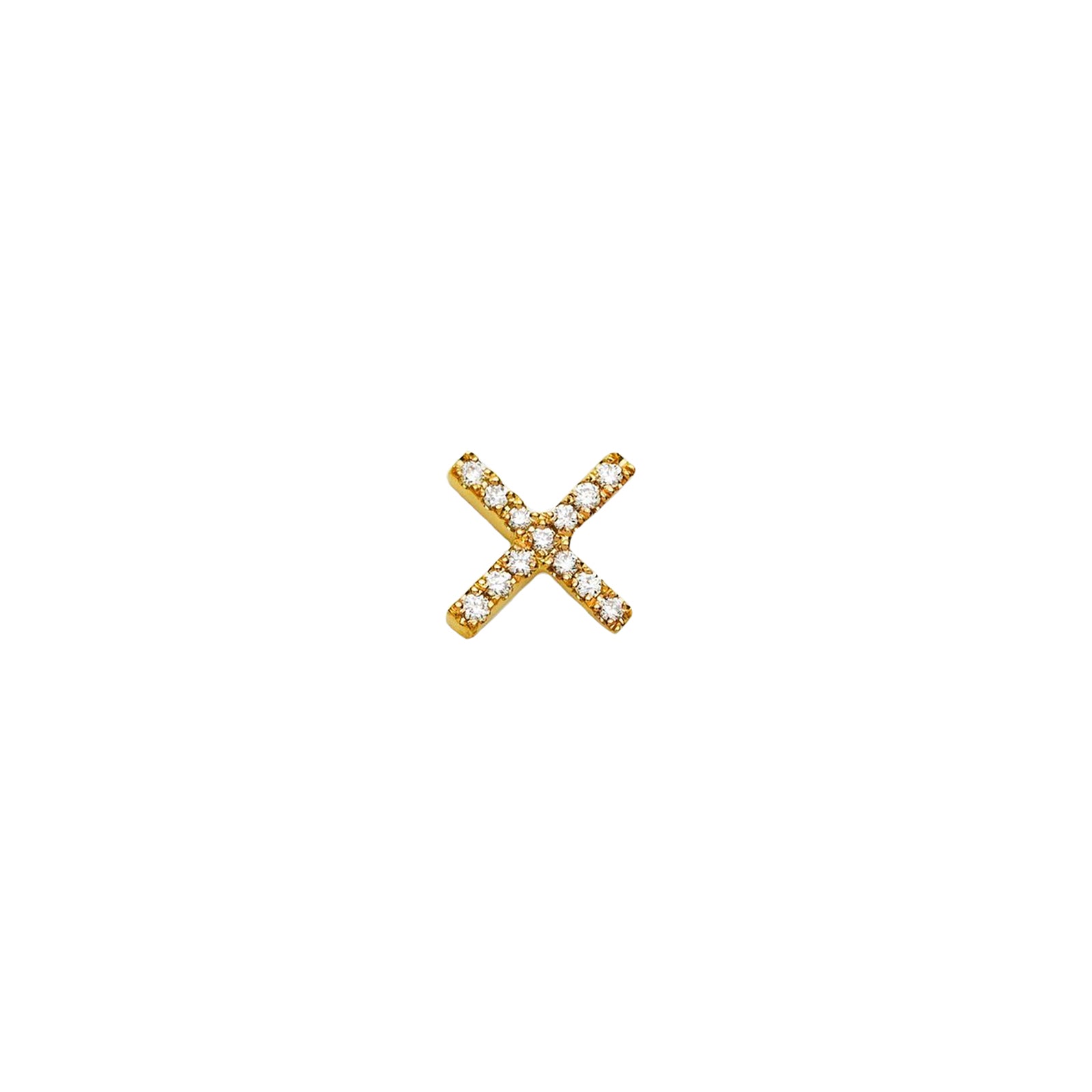 Loquet Diamond "X" Kiss Charm - Charms & Pendants - Broken English Jewelry