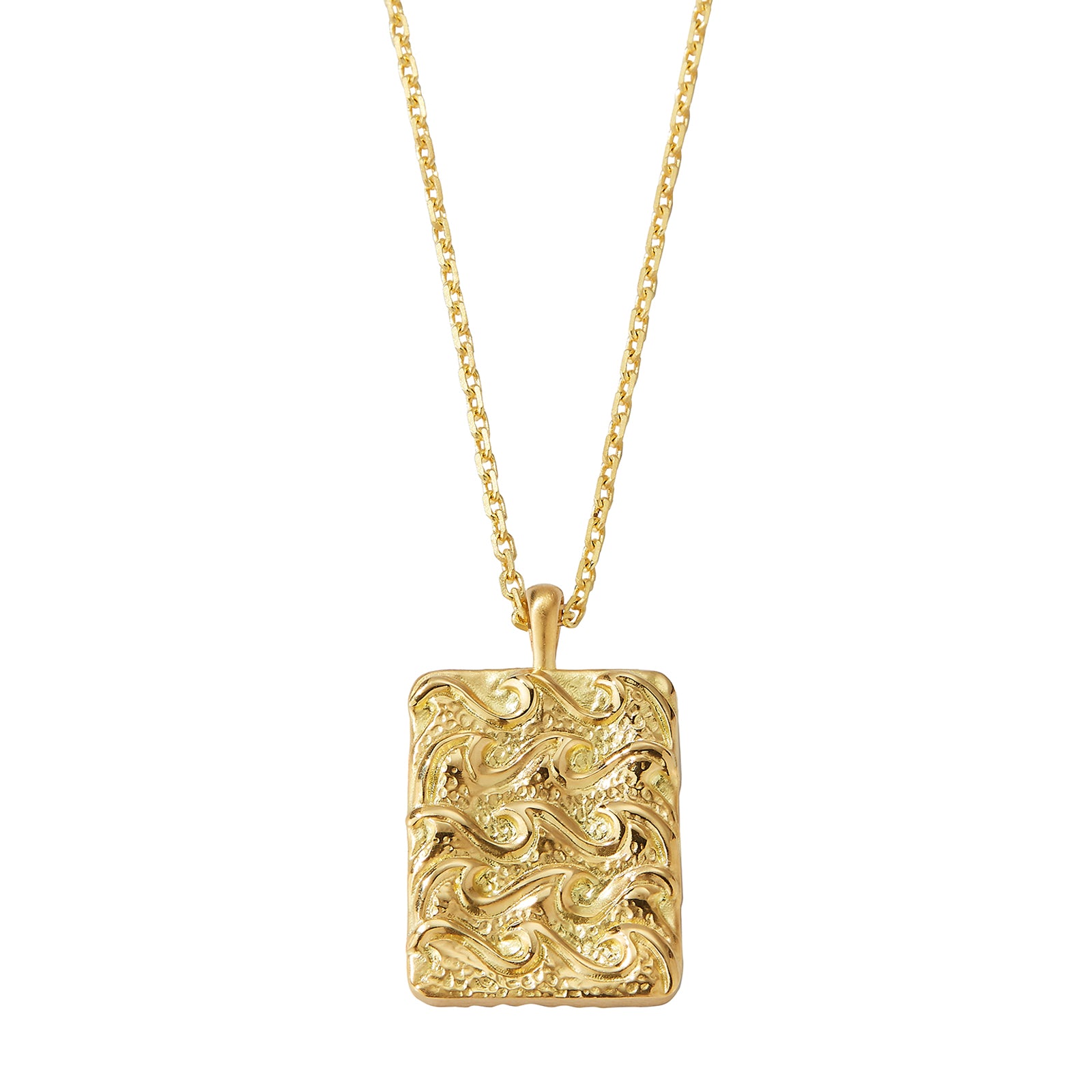 David Webb Zodiac Aquarius Pendant Necklace - Broken English Jewelry