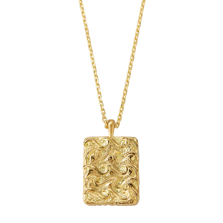 David Webb Zodiac Aquarius Pendant Necklace - Broken English Jewelry