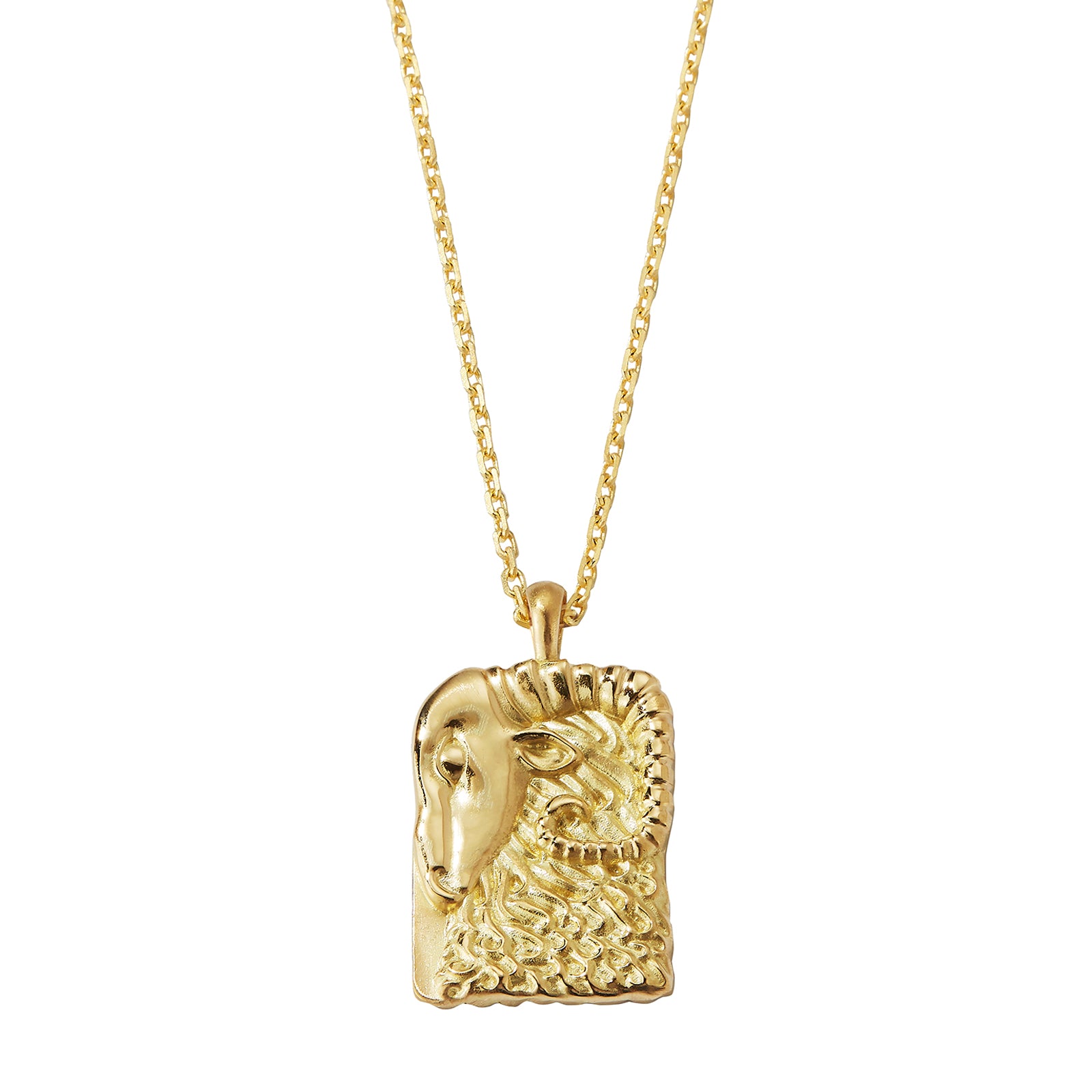 David Webb Zodiac Aries Pendant Necklace - Diamond - Broken English Jewelry