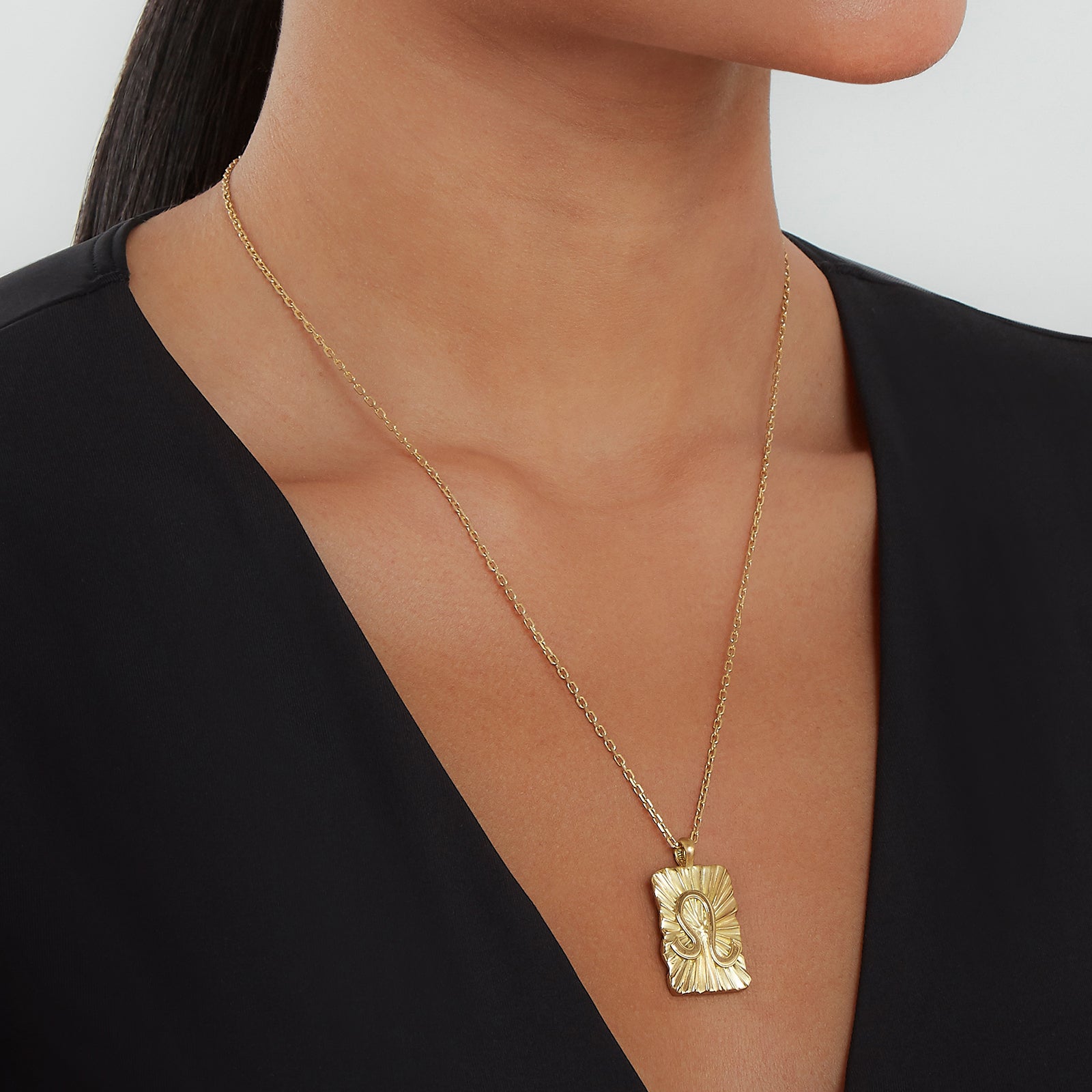 David Webb Zodiac Leo Pendant Necklace - Broken English Jewelry