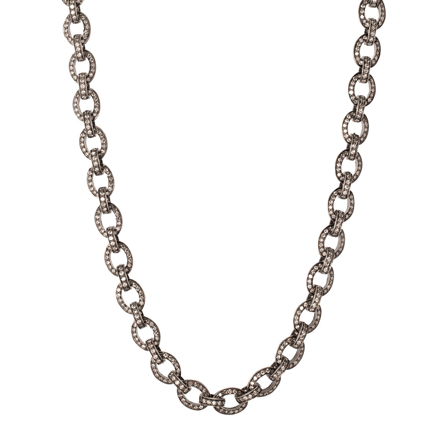 Munnu The Gem Palace Indo Russian Diamond Oval Link Chain Necklace - Necklaces - Broken English Jewelry