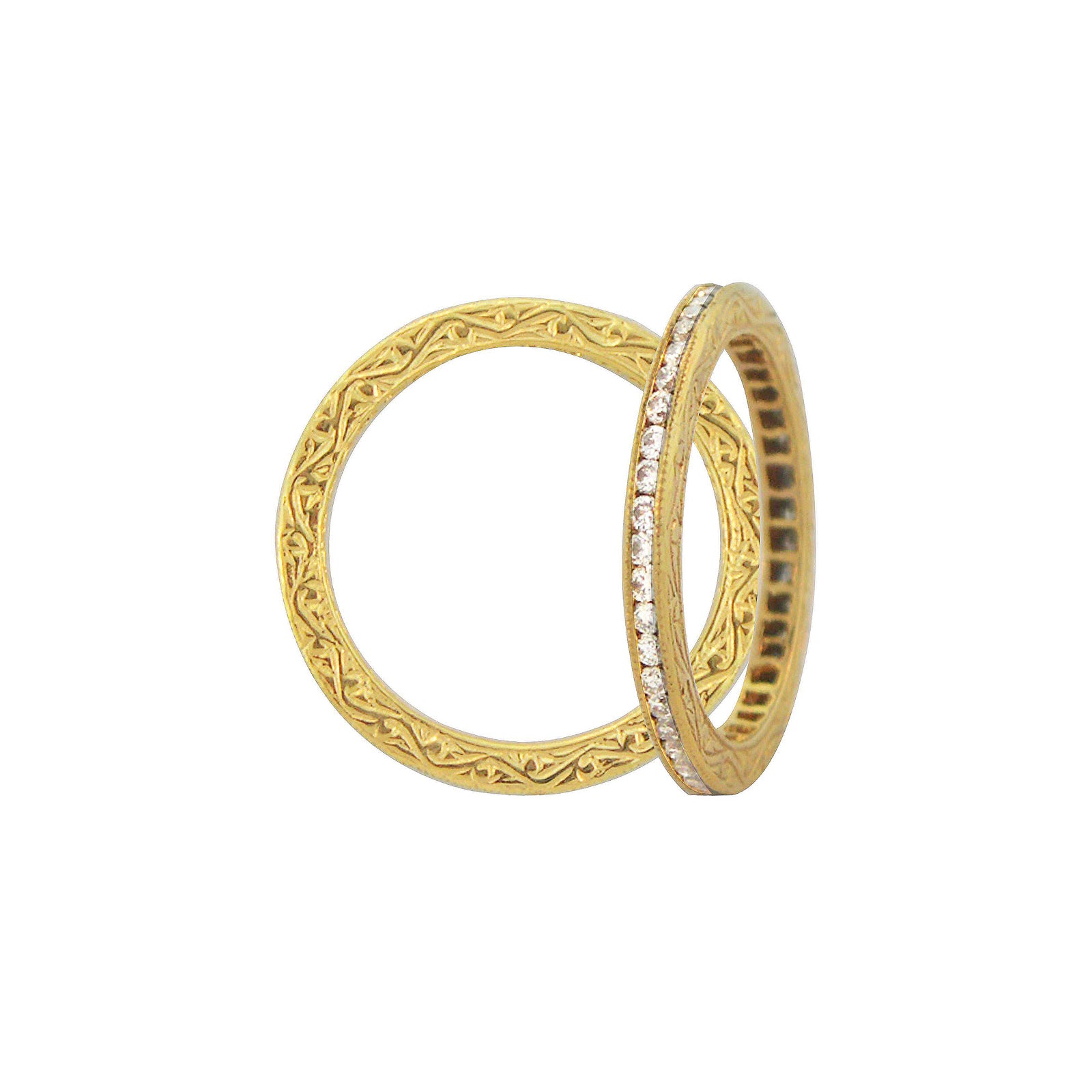 Sethi Couture Channel Diamond Band - Yellow Gold - Rings - Broken English Jewelry