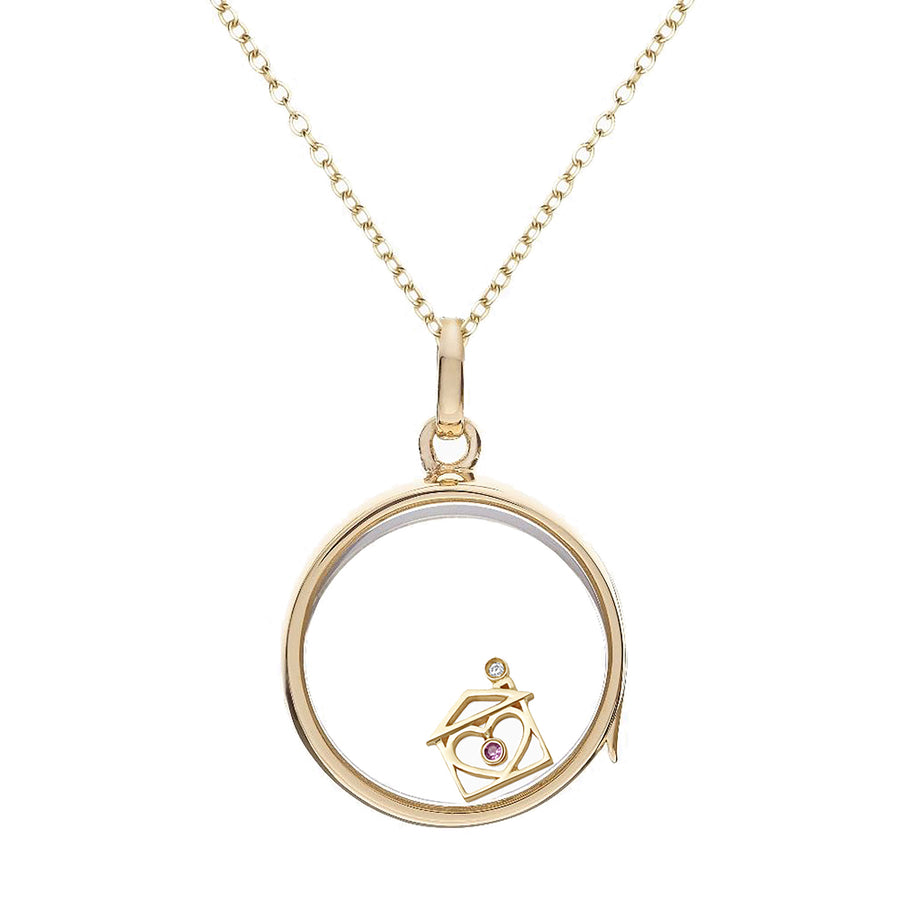 Loquet Home Is Where The Heart Is Charm - Yellow Gold - Charms & Pendants - Broken English Jewelry