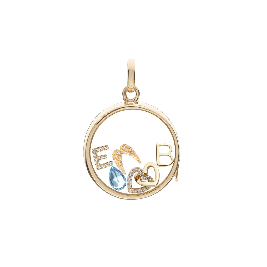 Loquet Messenger Angel Wings Diamond Charm - Charms & Pendants - Broken English Jewelry