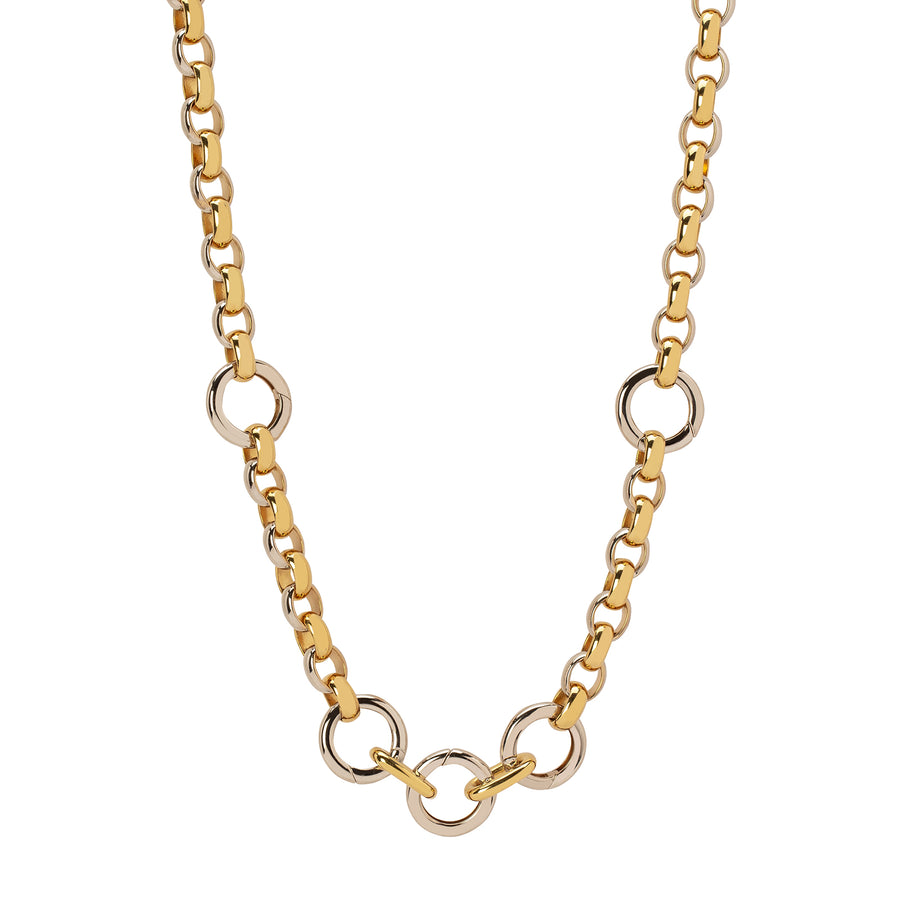 Foundrae Oversized Belcher Chain - Yellow & White Gold - Broken English Jewelry