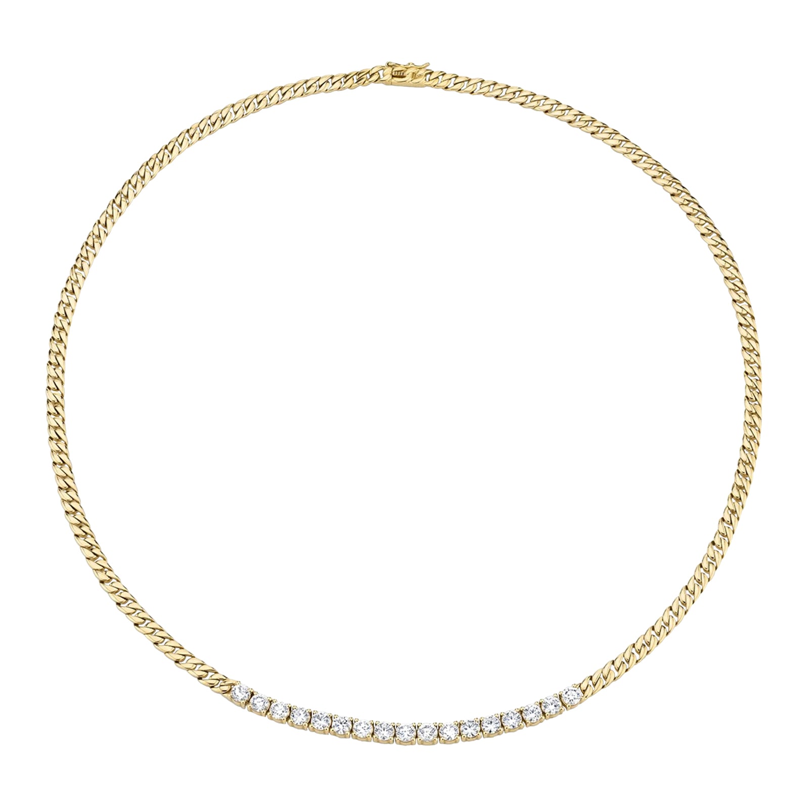 Anita Ko Cuban Link & Short Line Diamond Necklace - Necklaces - Broken English Jewelry