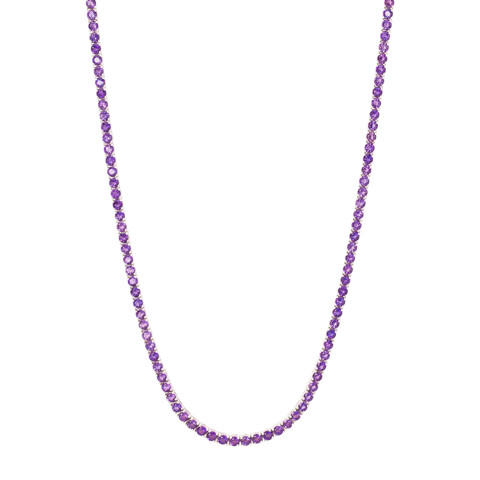 AMS Line Necklace - Amethyst - Necklaces - Broken English Jewelry