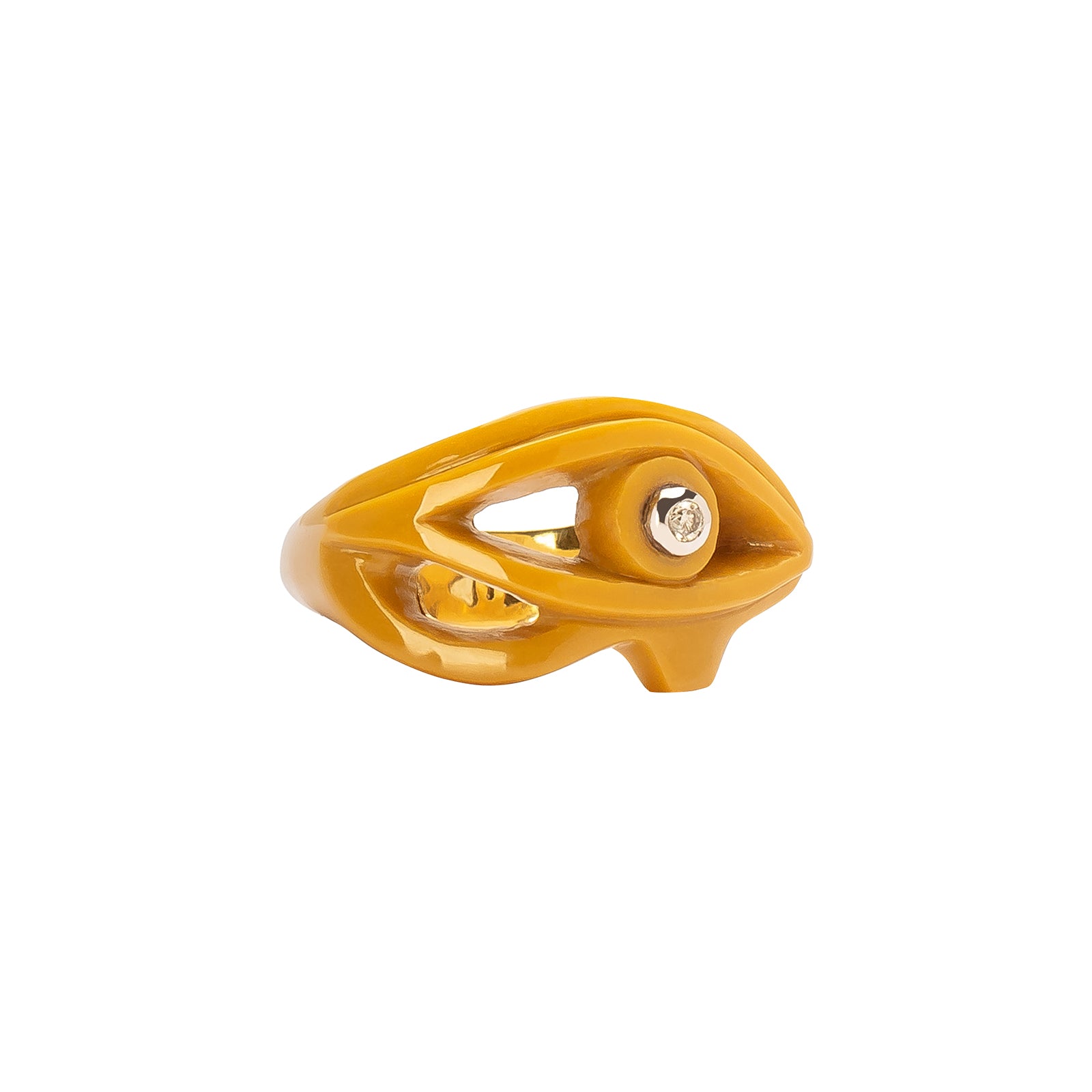 Silvia Furmanovich Egypt Eye of Horus Ring - Yellow Jasper - Rings - Broken English Jewelry