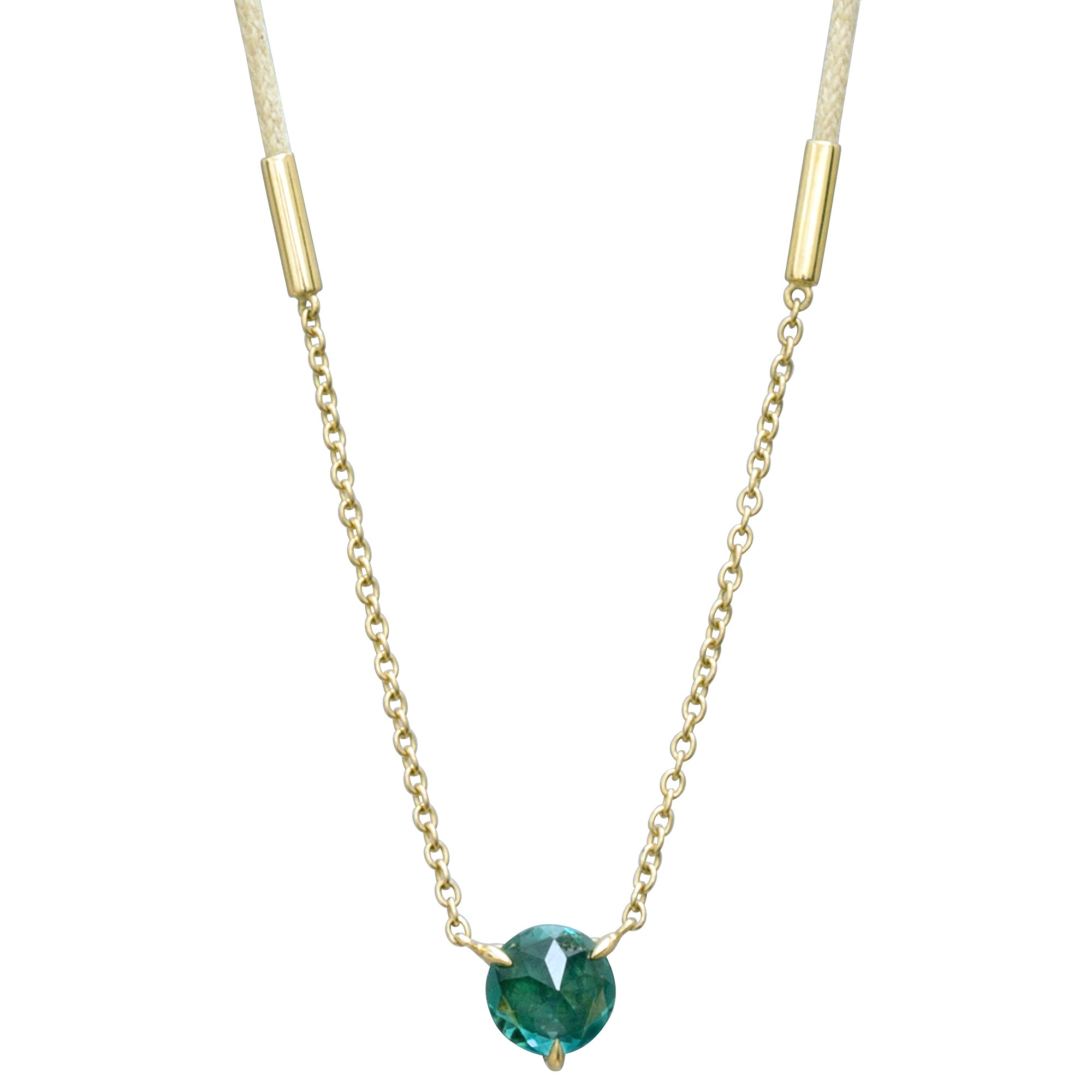 Ara Vartanian Green Tourmaline Necklace - Broken English Jewelry