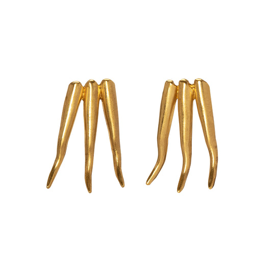 Dev Earrings - Brass - Main Img