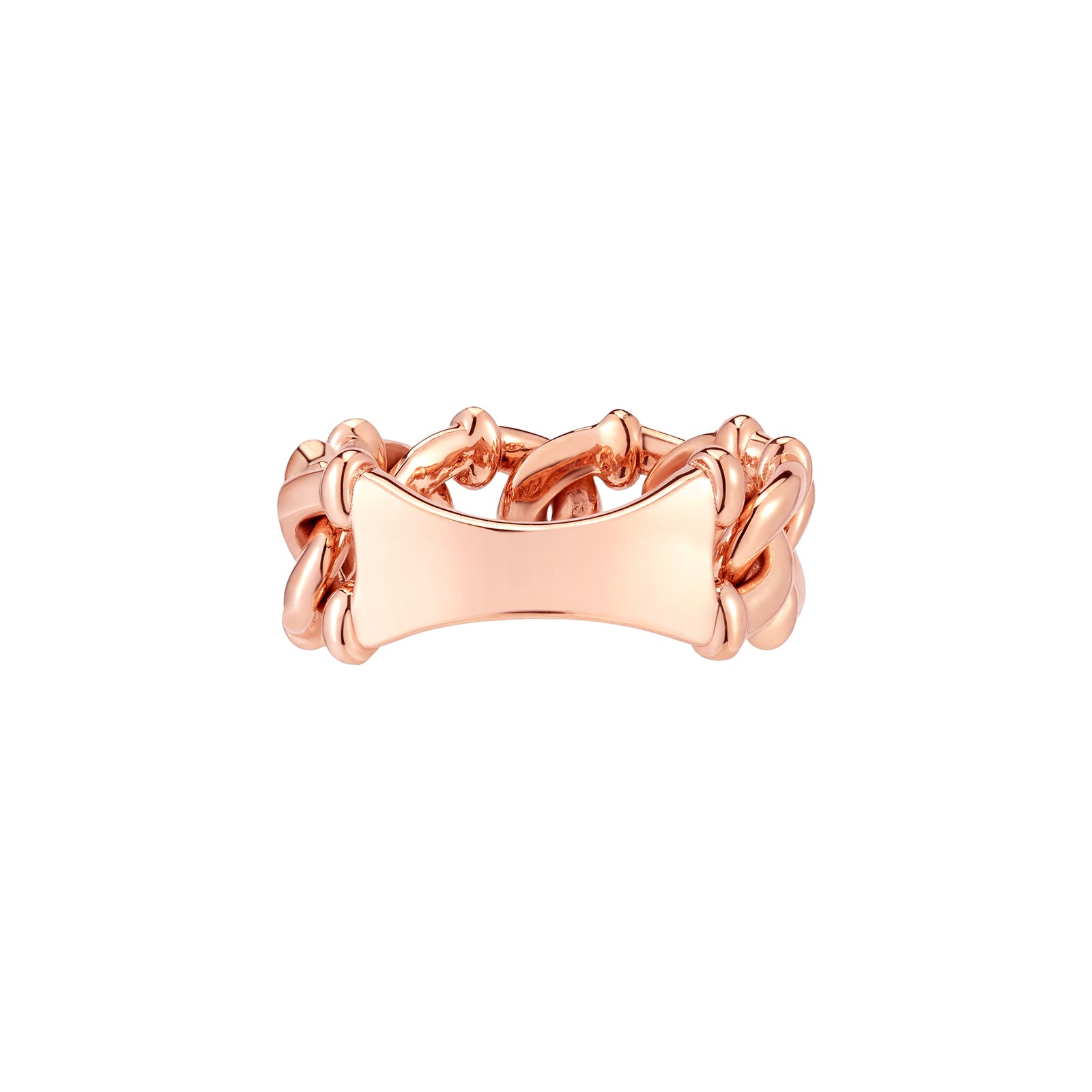 Carbon & Hyde Big Link Ring - Rose Gold - Broken English Jewelry