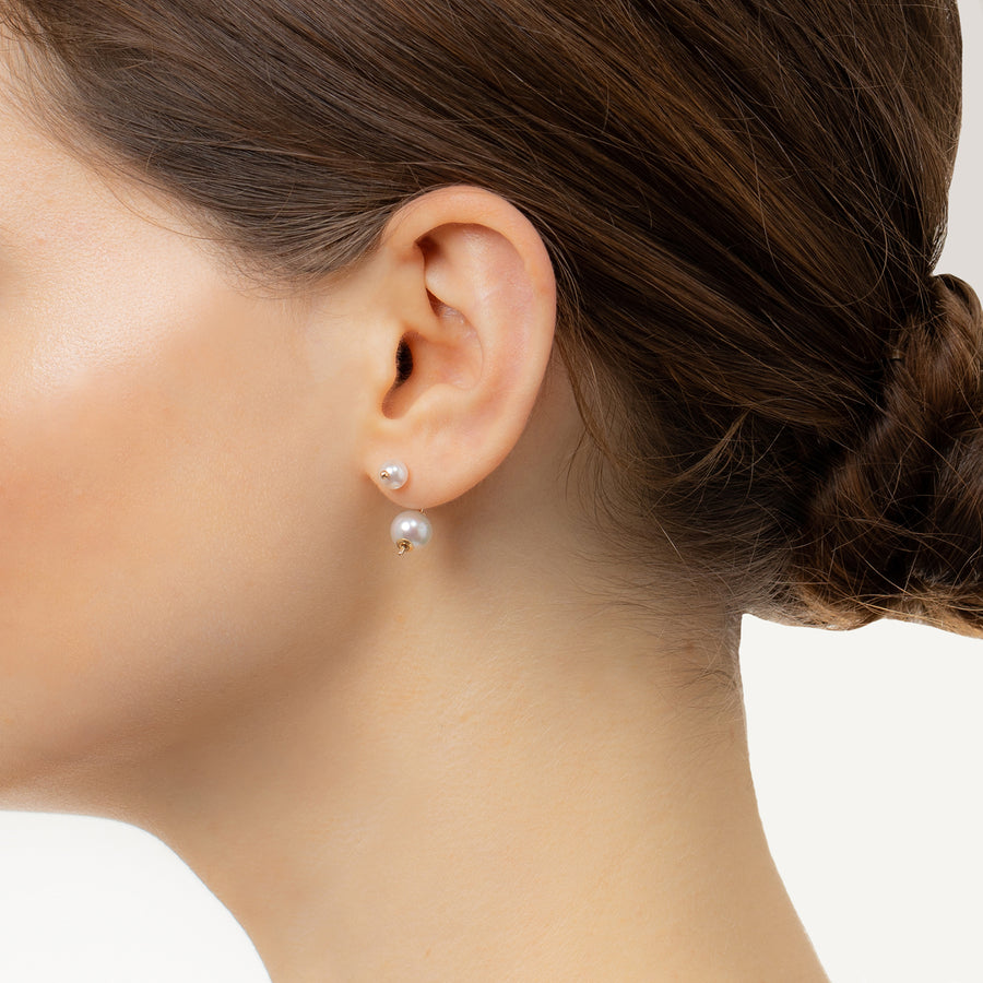 Hirotaka Bumble Bee Earring - Pearl - Broken English Jewelry