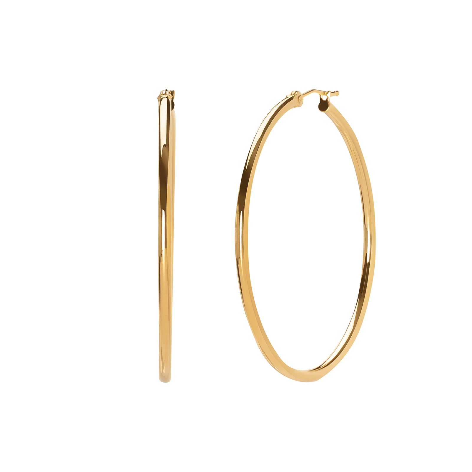 BE by Broken English Extra Large Round Tube Hoops - 2mm - Broken English Jewelry