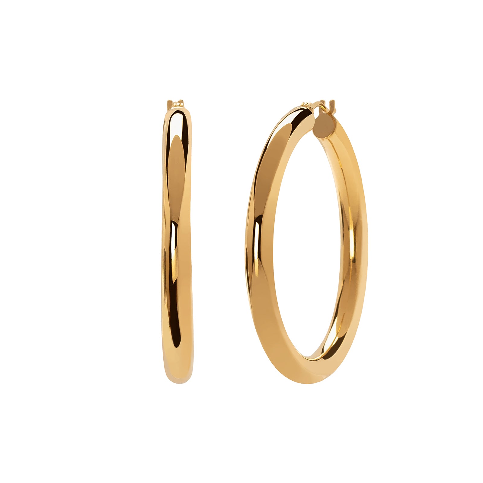 BE by Broken English Large Tube Hoops - 4mm - Earrings - Broken English Jewelry