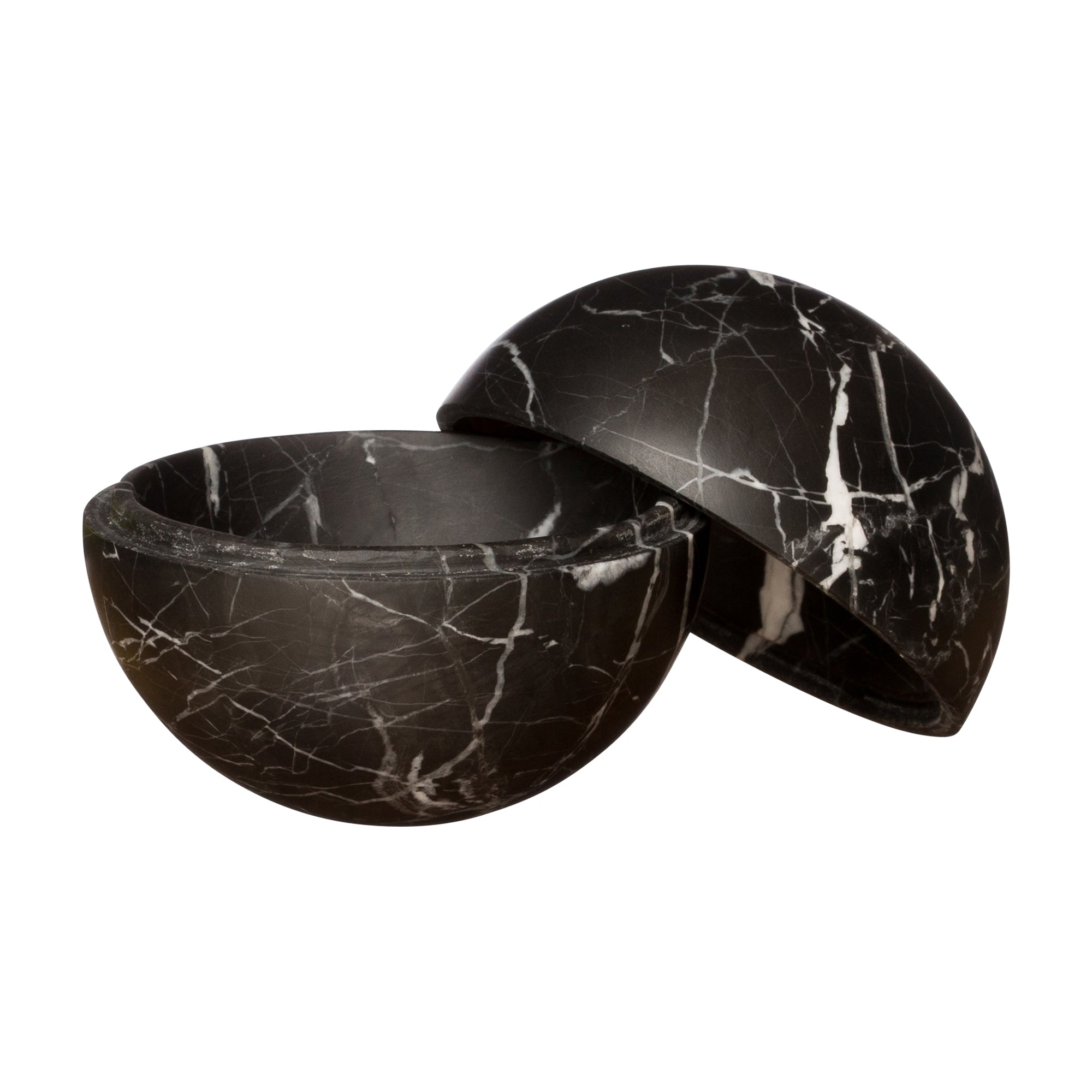 BE Home Noir Marble Sphere Box - Medium - Broken English Jewelry