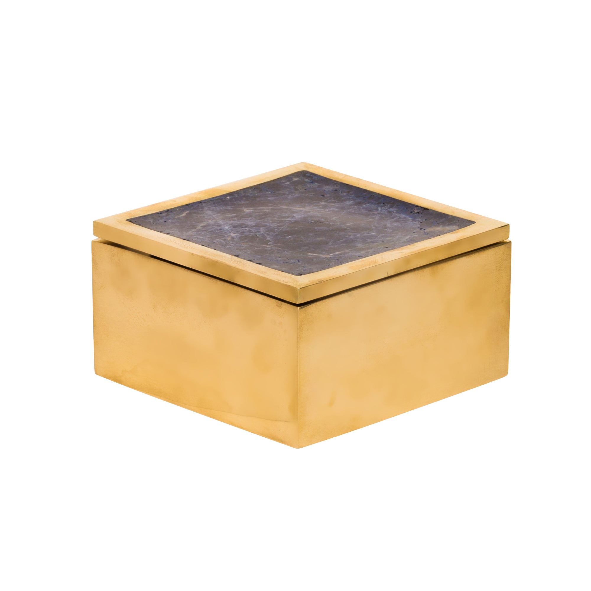 BE Home Brass & Crushed Amethyst Box - Broken English Jewelry