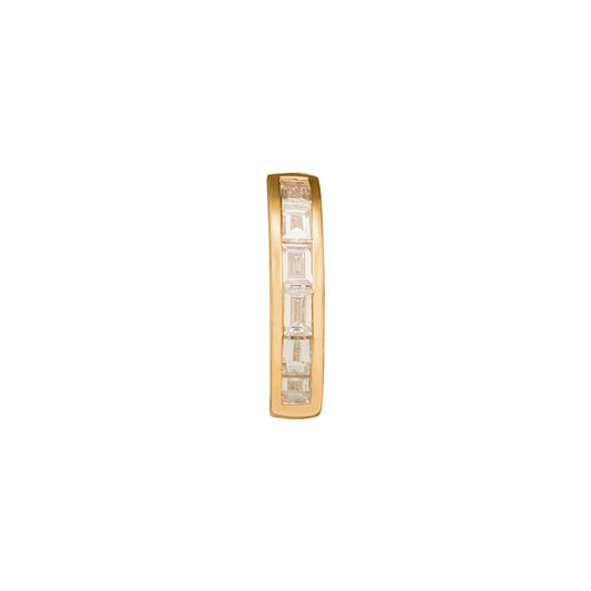 Half Baguette Huggie 8mm - Yellow Gold