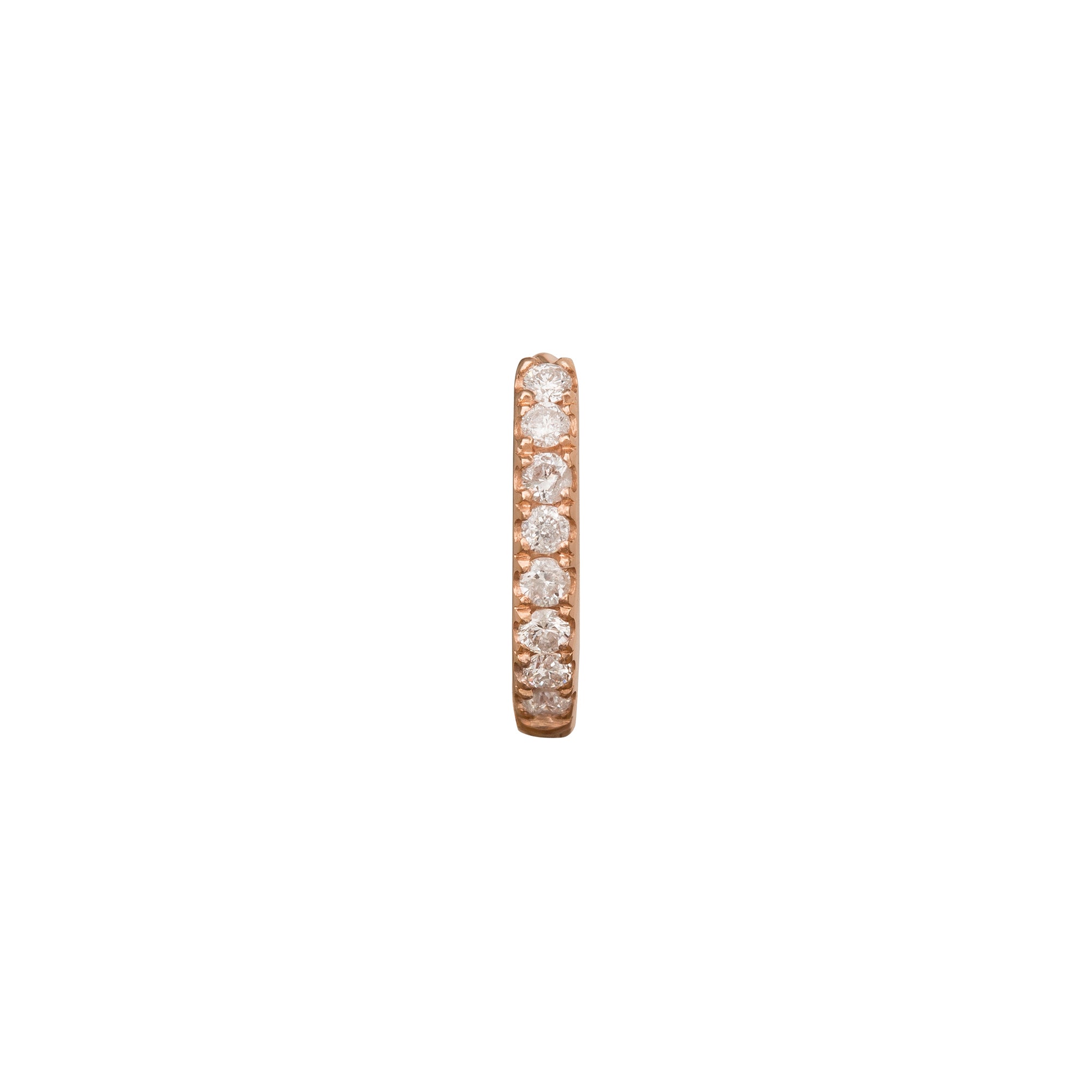 Trouver Paved Huggie 6.5mm - Rose Gold - Earrings - Broken English Jewelry