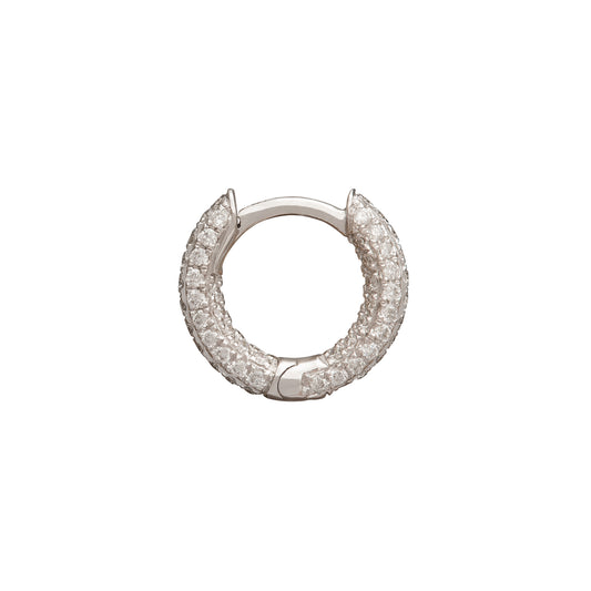 Five Row Huggie 6.5mm - White Gold