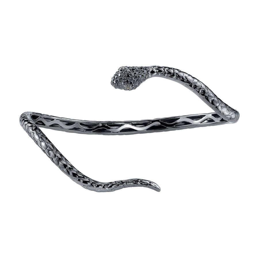 Borgioni Black Diamond Snake Wrap Cuff - Broken English Jewelry