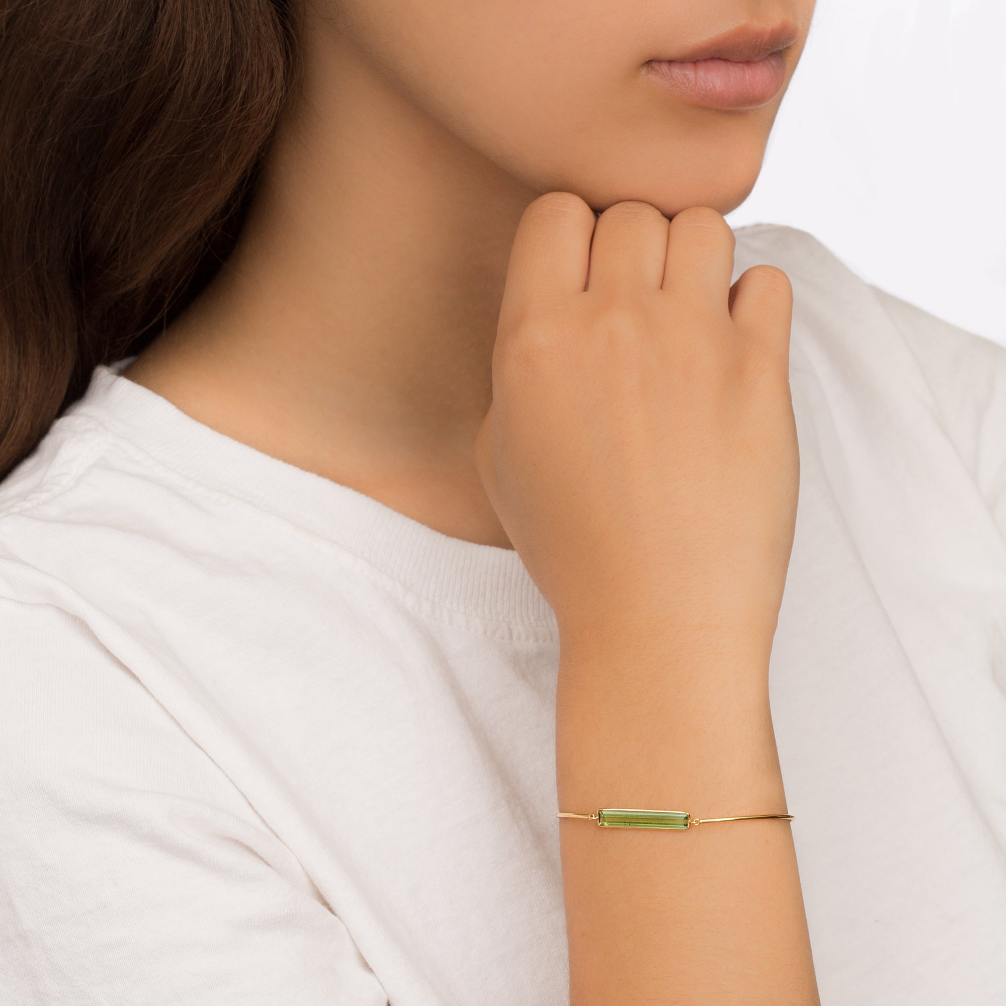 YI Collection Green Tourmaline Bracelet - Broken English Jewelry