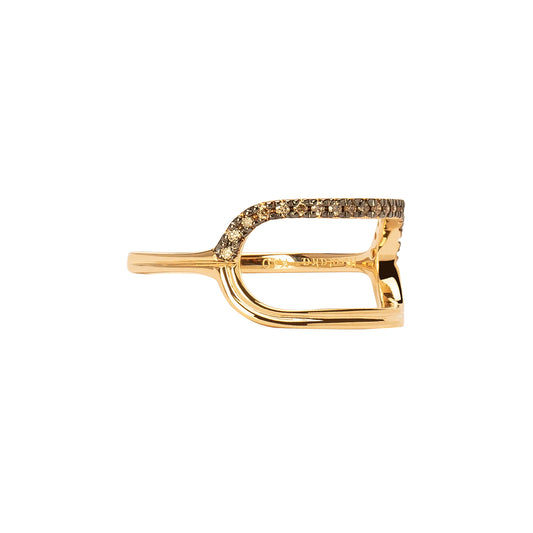 Beluga Ring - Diamond & Black Rhutenium