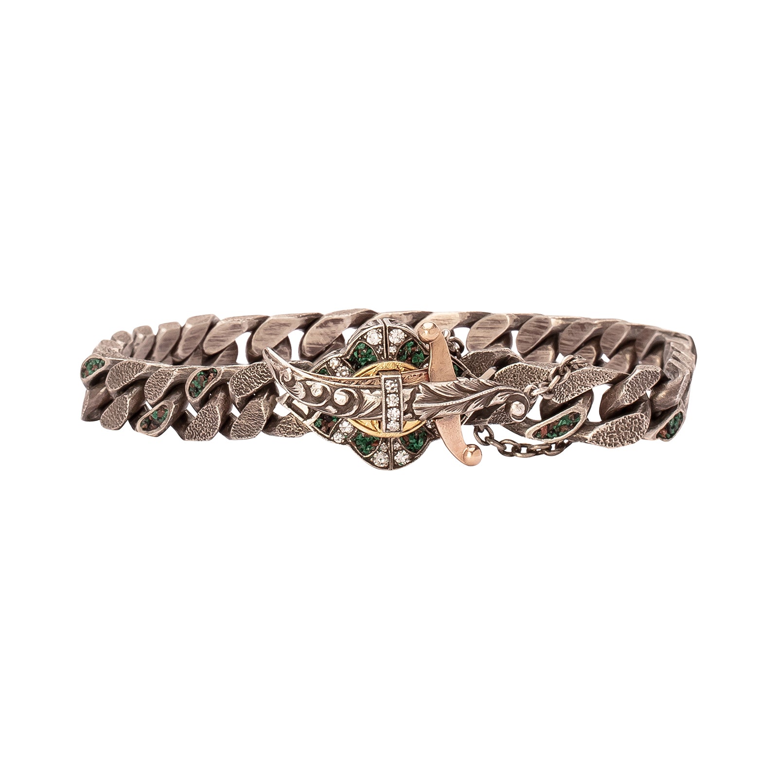 Sevan Bıçakçı Micro Mosaic Oval Clasp Chain Bracelet - Bracelets - Broken English Jewelry