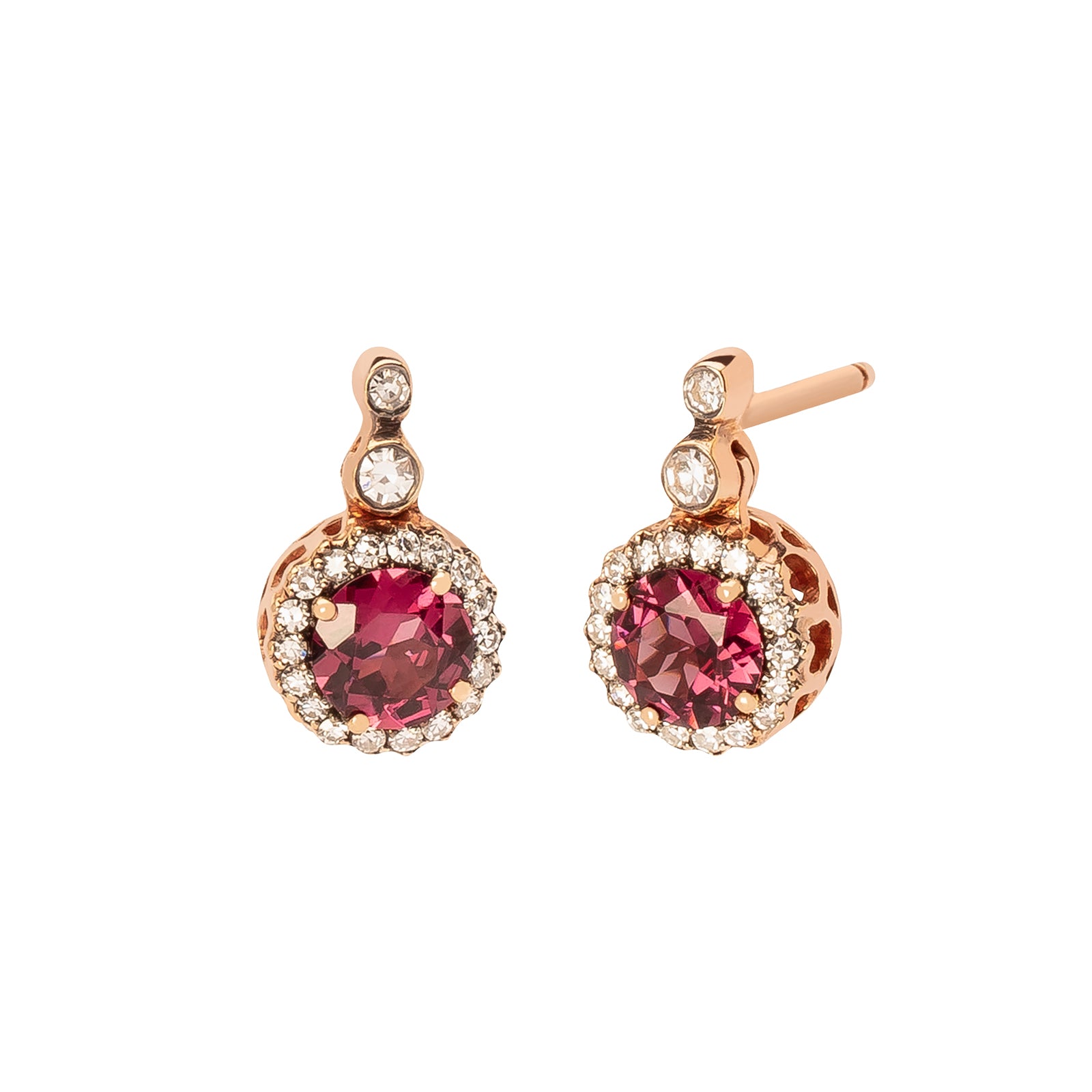 Selim Mouzannar Beirut Drop Earrings - Rhodolite - Broken English Jewelry