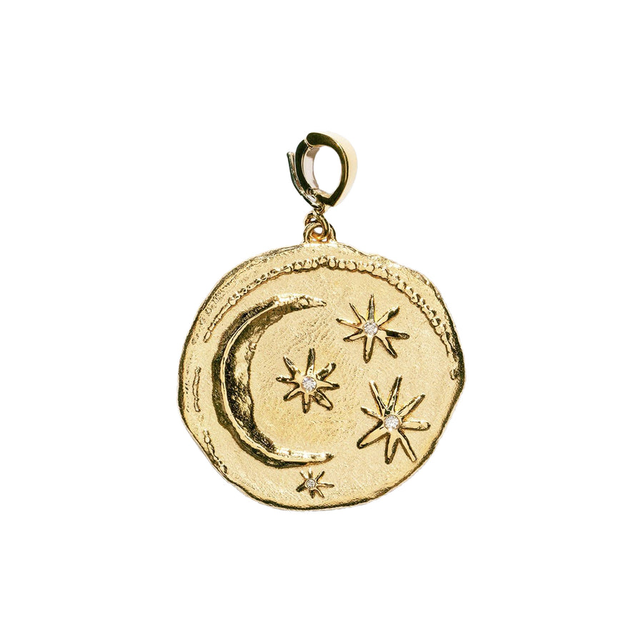 Azlee Limited Edition Cosmic Large Diamond Coin Charm - Charms & Pendants - Broken English Jewelry