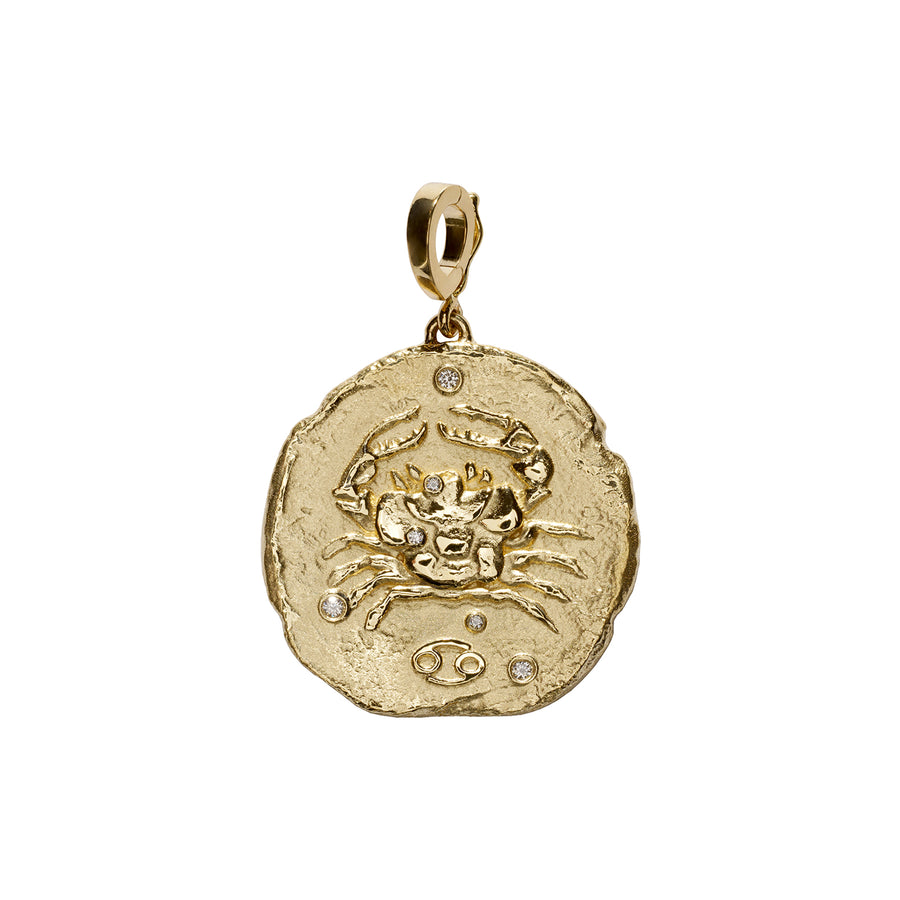 Āzlee Zodiac Large Coin Charm - Cancer - Charms & Pendants - Broken English Jewelry