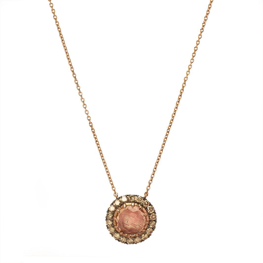 Caprice Round Solitaire Necklace - Ballet - Main Img