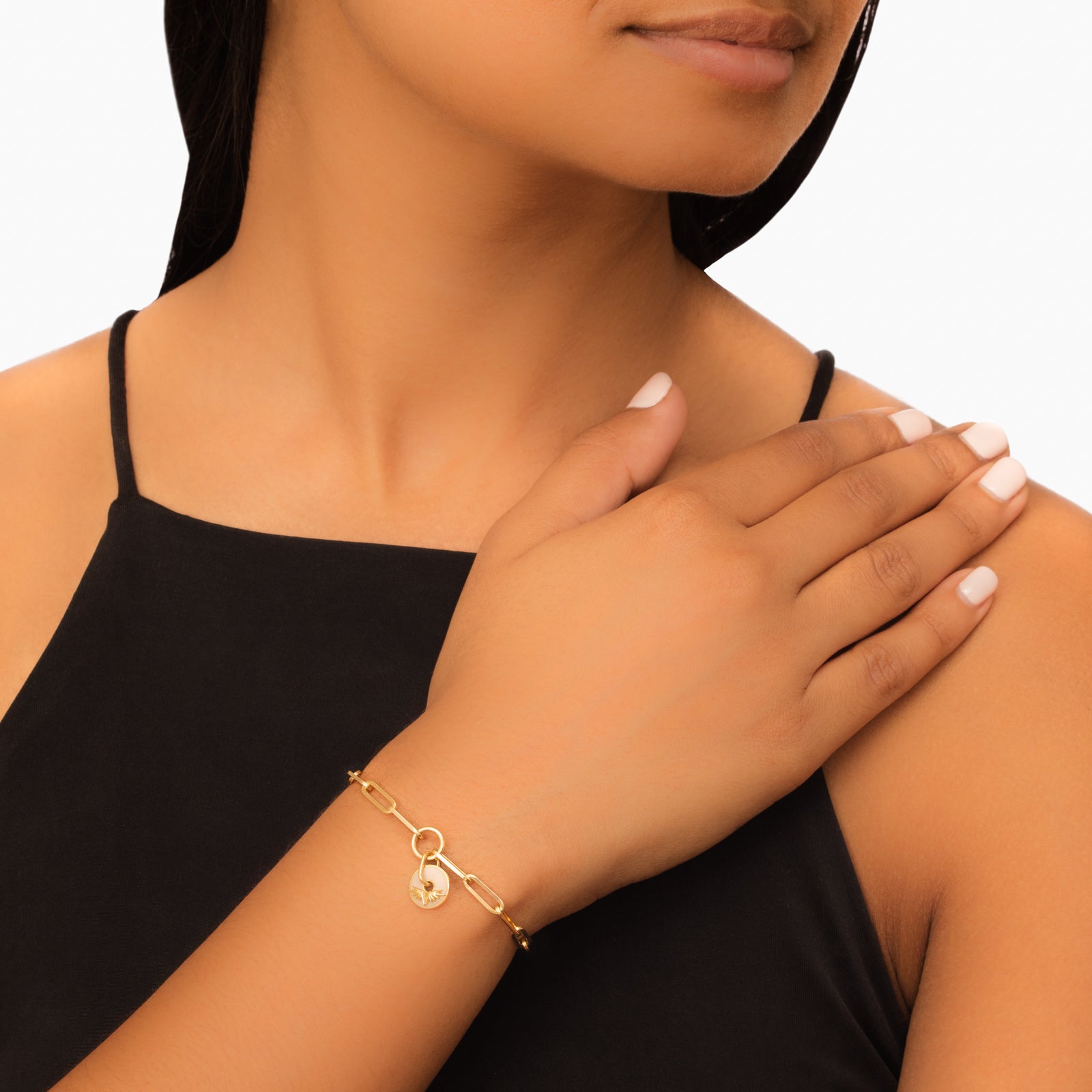 Foundrae Classic FOB Clip Bracelet - Blush Wings - Broken English Jewelry