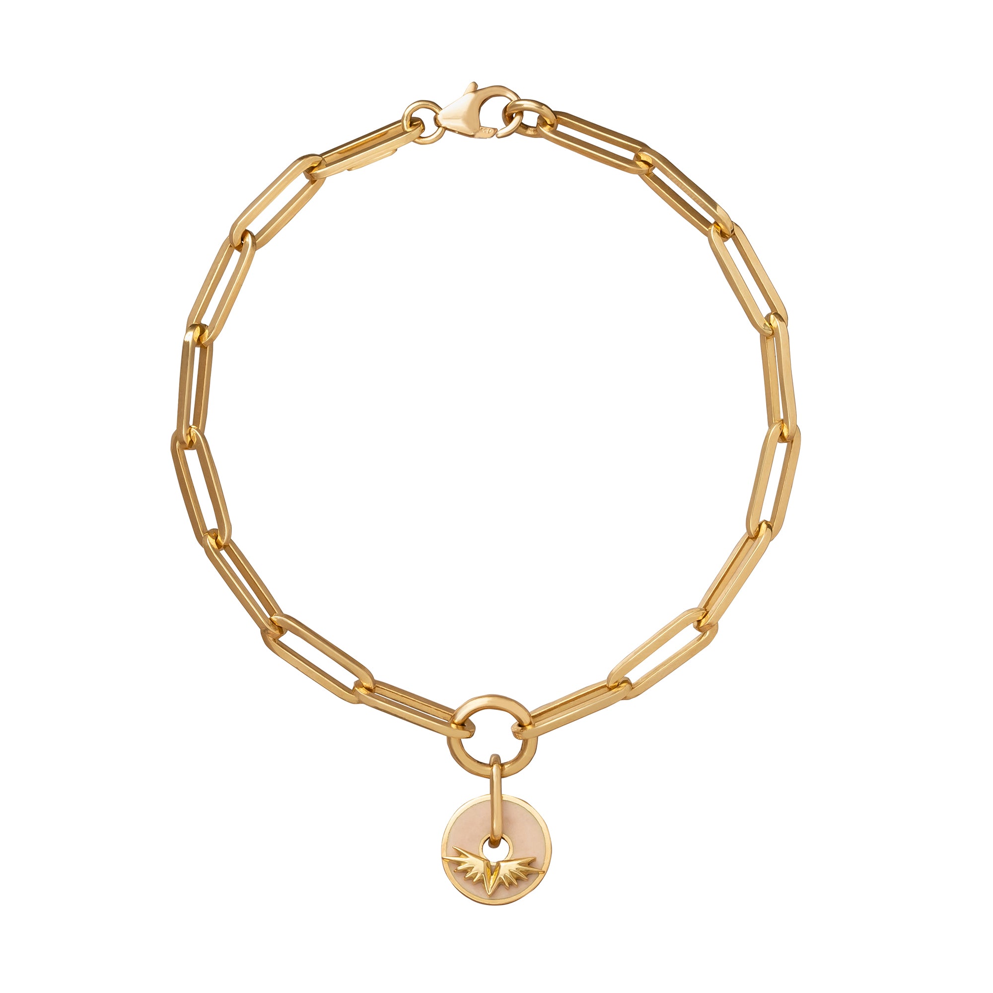 Foundrae Classic FOB Clip Bracelet - Blush Wings - Broken English Jewelry