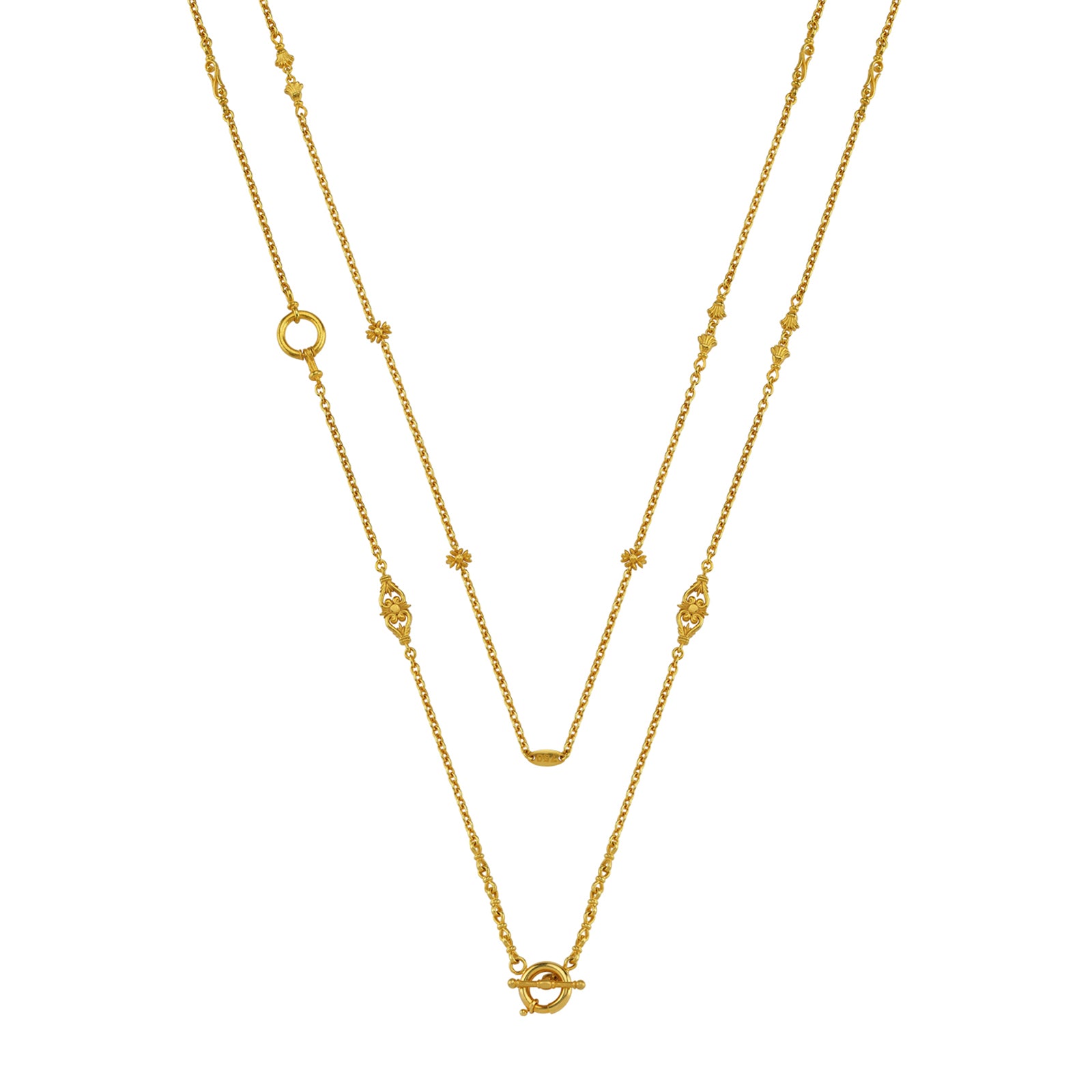 Aida Bergsen Flower Chain Necklace front view
