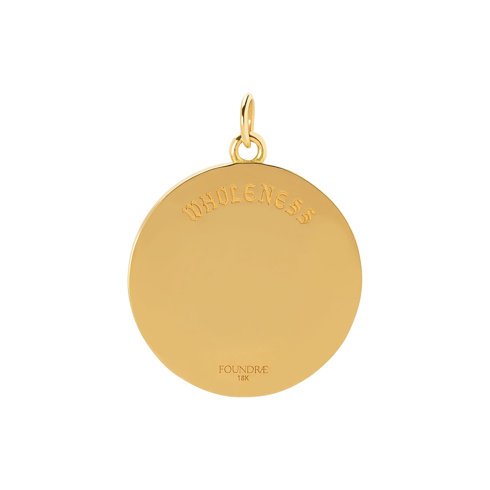 Foundrae Large Mind Body Soul Medallion - White Enamel - Broken English Jewelry